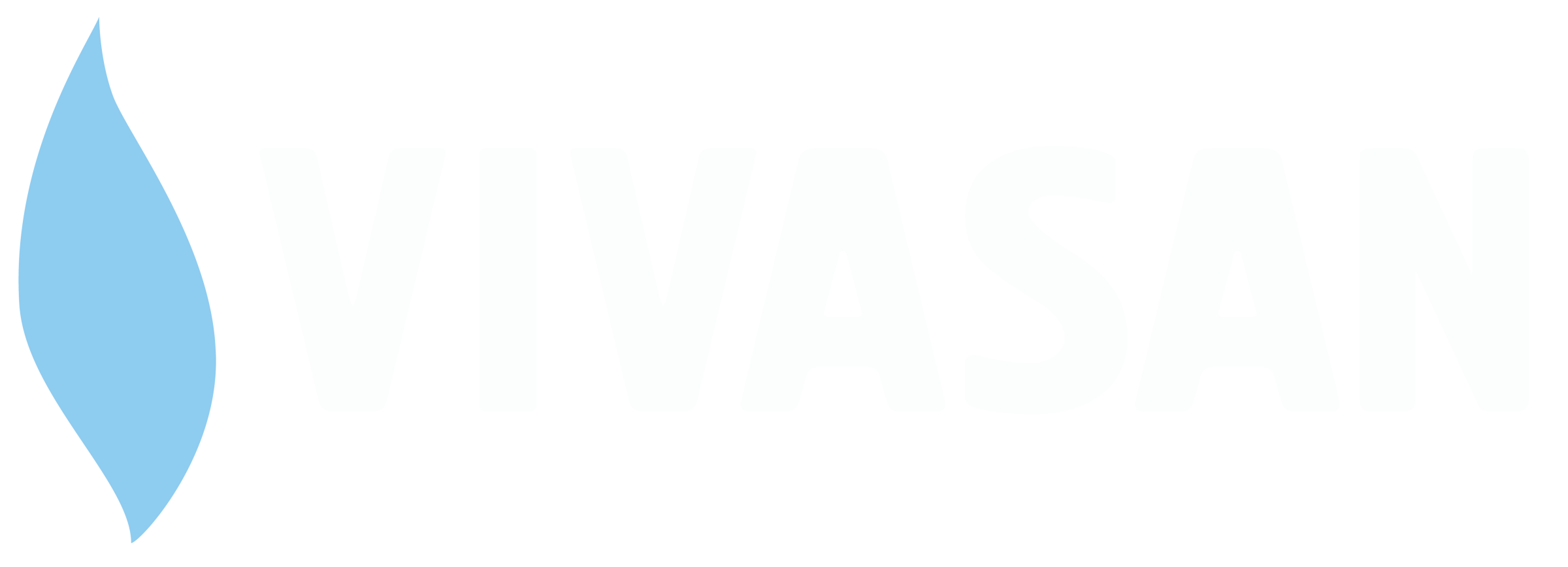 Vivasan logo on blue background